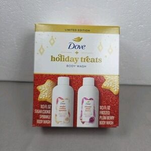 Dove Holiday Treats Body Wash Set Sugar Cookie & Frosted Plum Berry